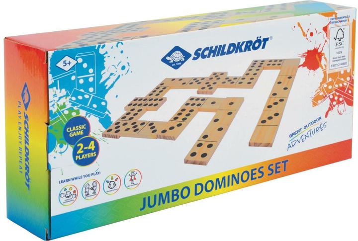 Schildkröt SCHILDKR™T Jumbo Domino-Set, Spieleklassiker im Groáformat (1 - 4 Spieler)