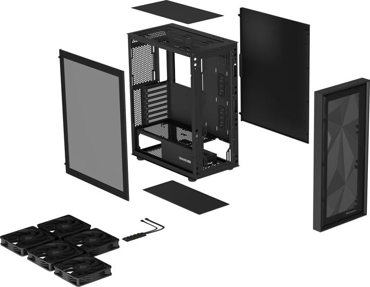Produktbild Genesis Obudowa Diaxid 605F czarna (NPC-2046) (ATX, mATX, Mini-ITX)