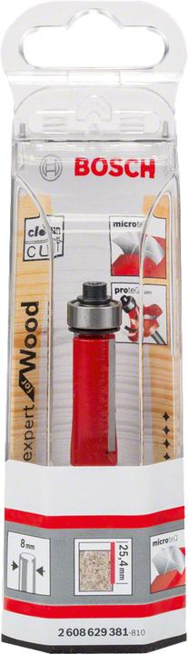 Image du produit Bosch Professional Zubehör Fraise à affleurer Expert for Wood Laminate, 8 mm, D1 12,7 mm, L 25,4 mm, G 71,5 mm
