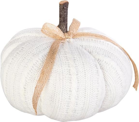 MICA Living Dekokürbis - Häkeloptik - creme - ca. 17 x 15 cm