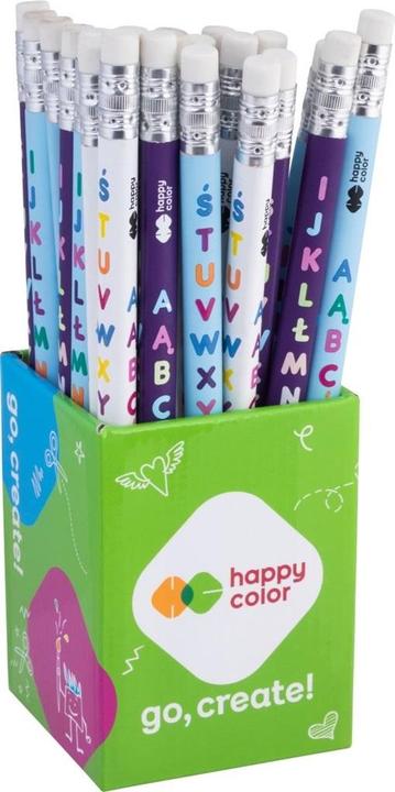 GDD Dreieckiger Jumbo-Bleistift 2B (24 Stück) HAPPY COLOR (2B, 24 x)