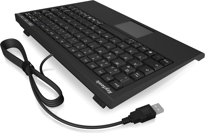 Produktbild KeySonic TAS ACK-540U+ Corded (DE) MINI Touchpad SoftSkin sw (DE, Kabelgebunden)