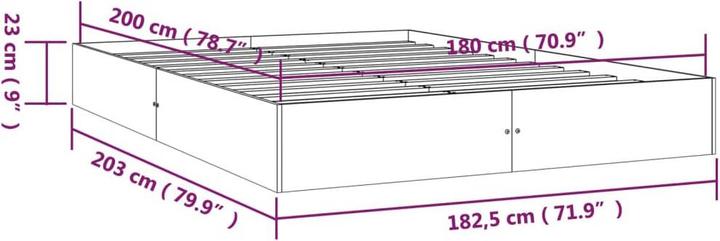 Image du produit vidaXL Bettrahmen (180 x 200 cm)