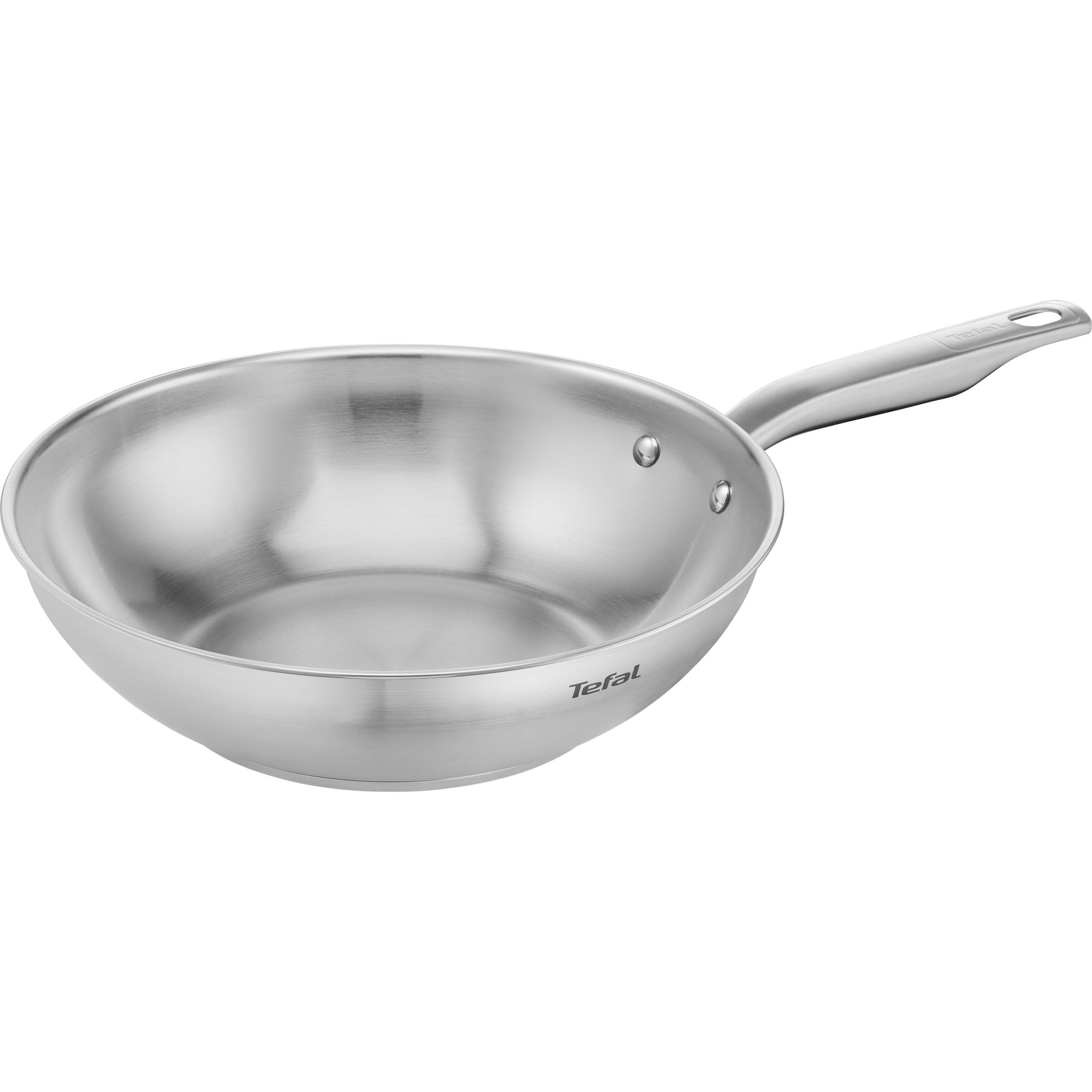 Tefal Padella wok Virtuoso 28 cm, non sigillata, Padella + Pentola, Argento