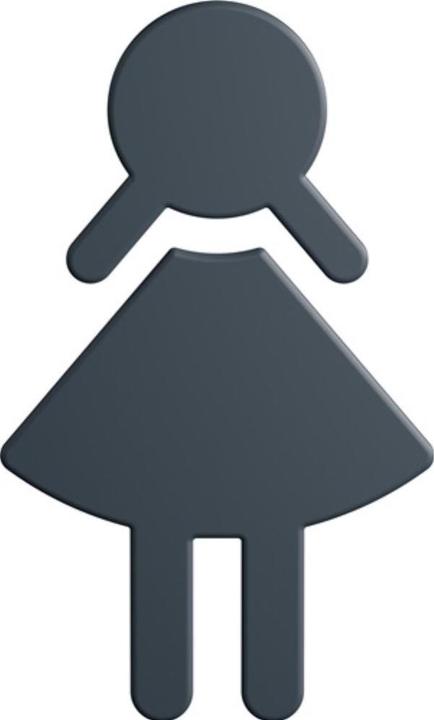 Hewi Symbol Frau 801.91B020 Polyamid Farb-Nr. 92 Breite 87 mm Höhe 150 mm Stärke 3 mm