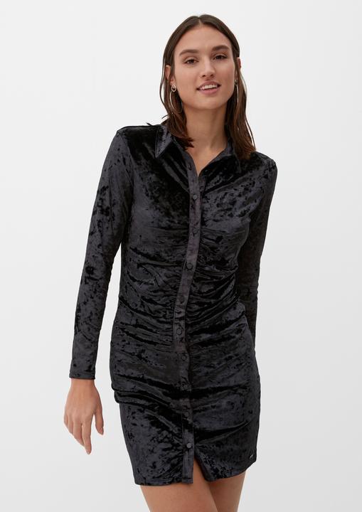 Produktbild s.Oliver Kleid Samtkleid mit Raffdetail (XL)