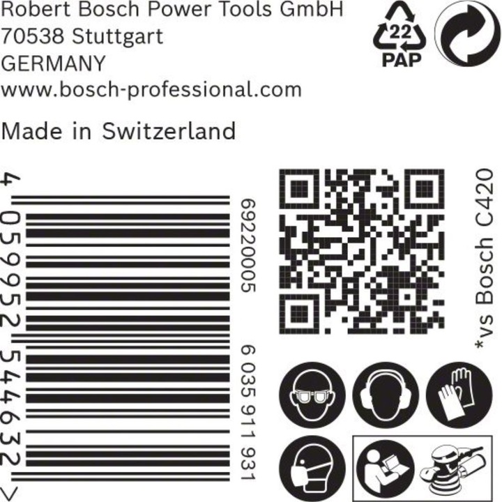 Produktbild Bosch Professional Zubehör EXPERT C470 Schleifpapier Mehrloch für Exzenterschleifer, 125 mm, G 60, 50-tlg. (60)