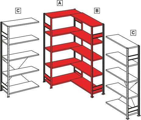 Image du produit Schulte Lagertechnik Système enfichable Étagère d'angle MULTIplus150