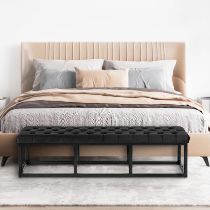 Produktbild CLP Polson Samt Schwarz (150 cm)