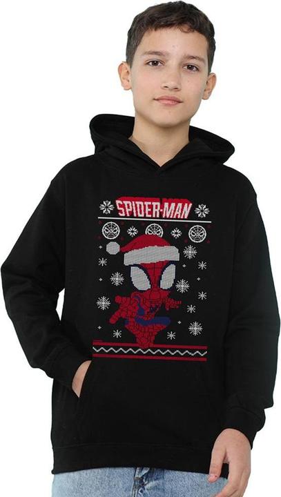 Produktbild Spiderman Kapuzenpullover meliert weihnachtliches Design (128)