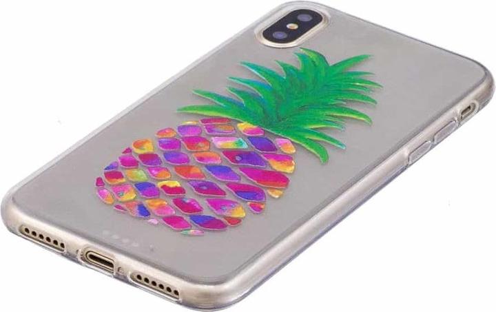 Produktbild Ueli Express iPhone XS / X Super Slim Gummi Hülle TPU Farbige Ananas (Apple iPhone XS, Apple iPhone X)