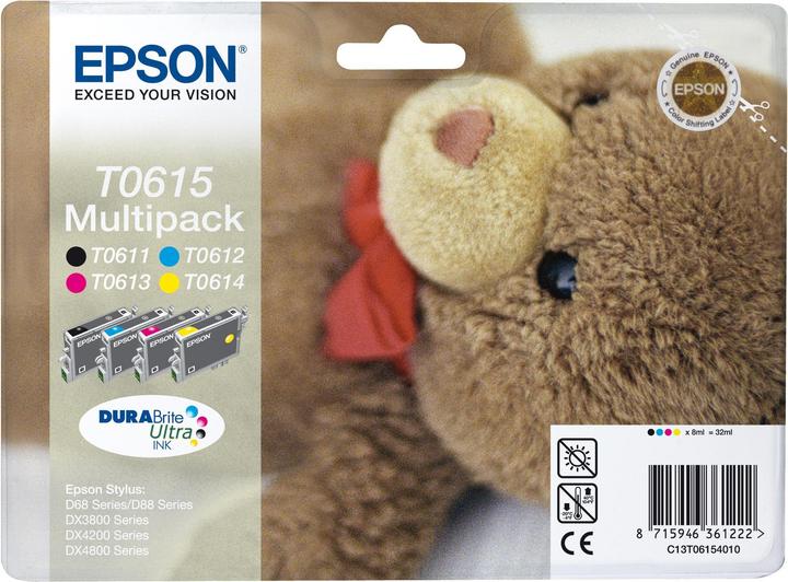 Produktbild Epson Multipack T0615 DuraBrite Ultra (BK, C, M, Y)
