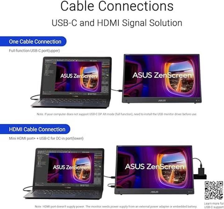 Actual product image ASUS ZenScreen MB16MTR (1920 x 1080 pixels, 15.60")