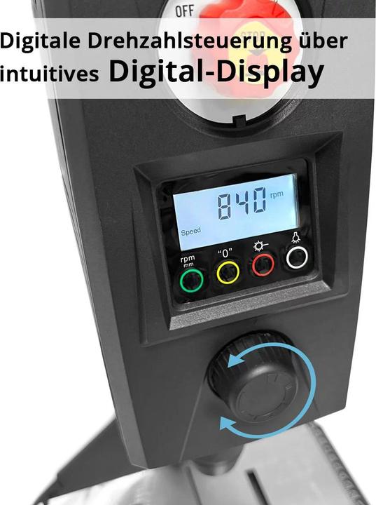 Actual product image Stahlwerk bench drill 800 watt 2,500 rpm drill press with laser for wood and metal