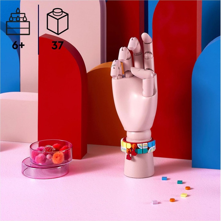 Produktbild LEGO Regenbogen Armband mit Anhängern (41953, LEGO Dots)