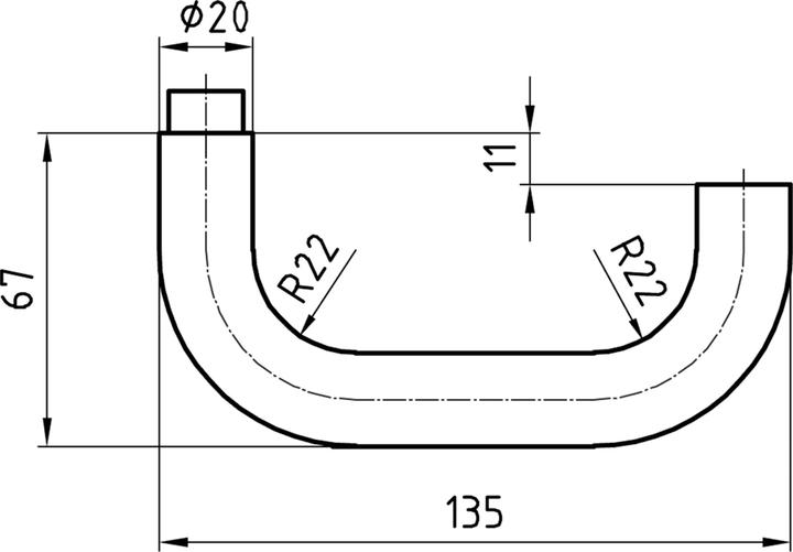 Actual product image Glutz Topaz 30.010 (Door handle)