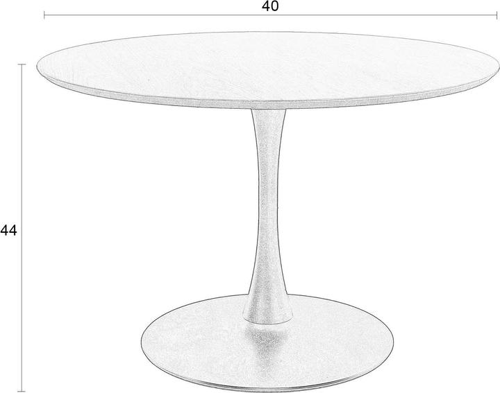 Actual product image White Label Living Raku Table Natural (110 x 75 cm)