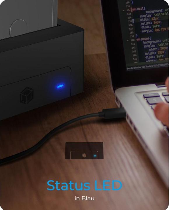 Actual product image Icy Box DockingStation for 1x HDD/SSD,IB-1121-U3 (USB-A, 3 ports)