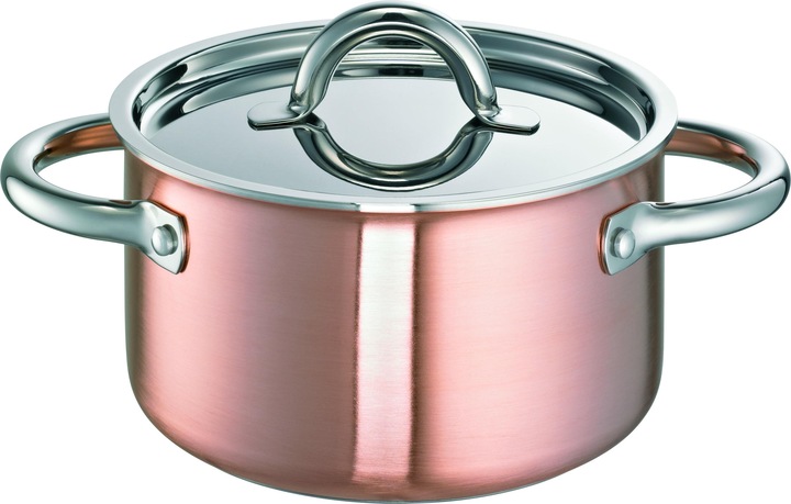 Produktbild Schulte-Ufer Fleischtopf De Luxe i Kupfer (20 cm, Kochtopf, Edelstahl, Aluminium, Kupfer)