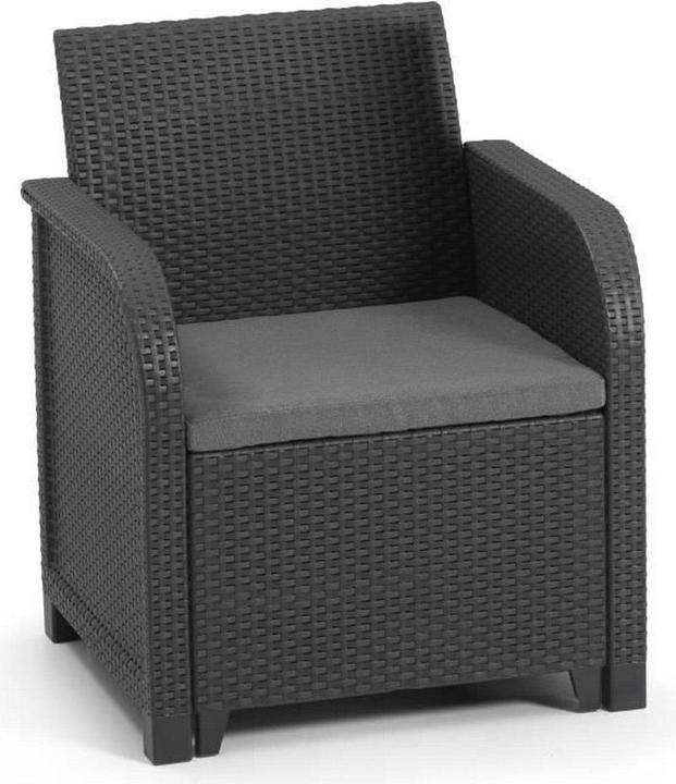 Allibert Sedia da giardino in rattan sintetico San Remo (65 x 63 x