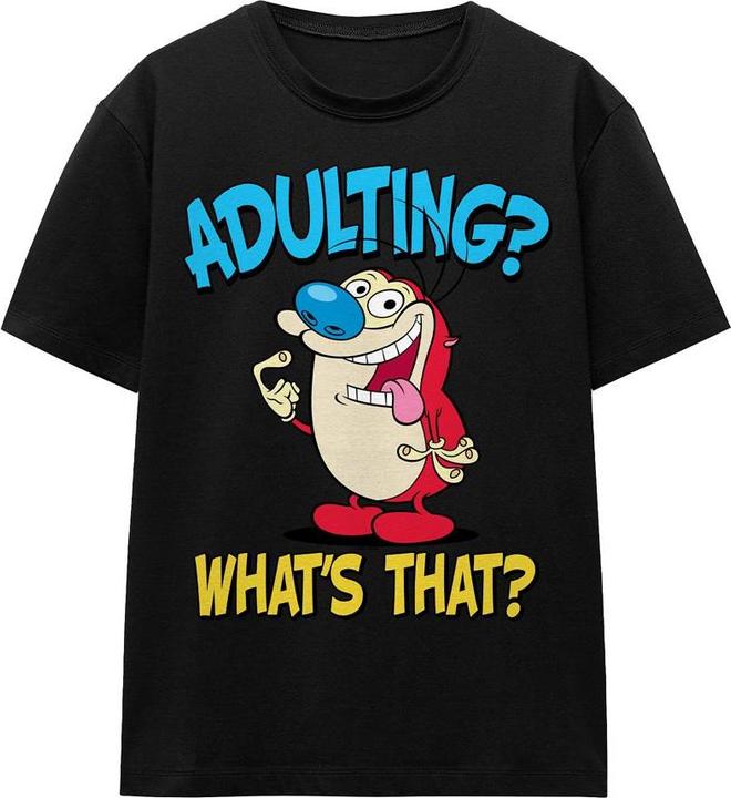 Image du produit Ren & Stimpy - T-shirt ADULTING - Adulte (XL)