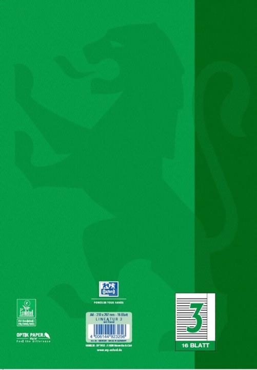 Actual product image Oxford Exercise book, A4, ruling 3 (A4, Hardcover)