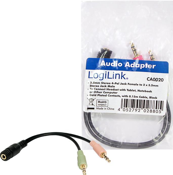 Actual product image LogiLink Jack adapter