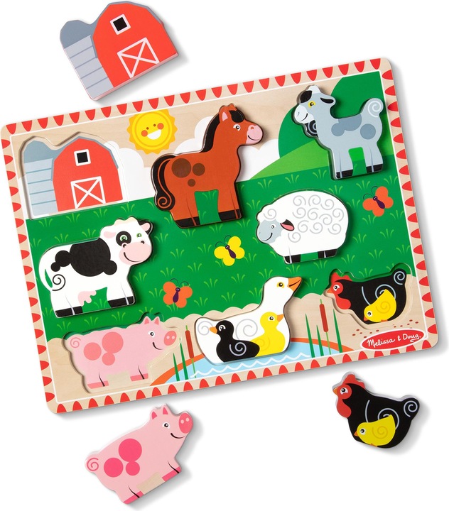 Actual product image Melissa & Doug Farm Chunky Puzzle (8 pcs) (50203) (300 pieces)