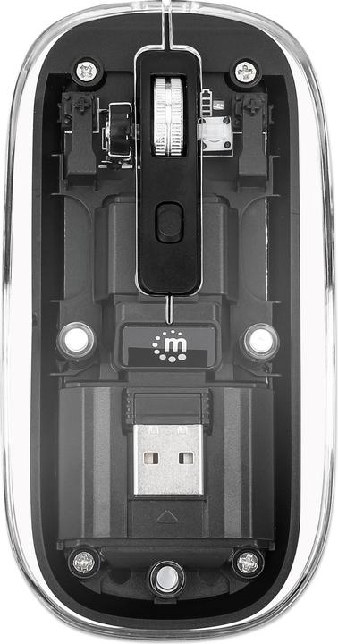 Actual product image Manhattan MH Transparent 4D mouse, Black (Wireless)