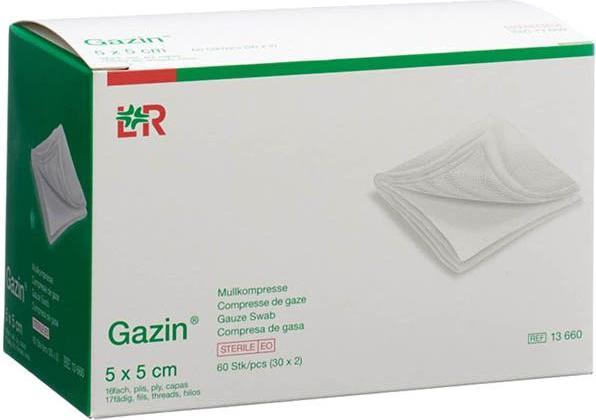 Actual product image Gazin Mullkompressen 5x5cm 16-fach unsteril