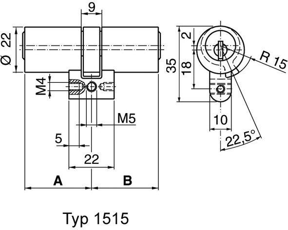Actual product image Kaba Double cylinder (Locking cylinder)
