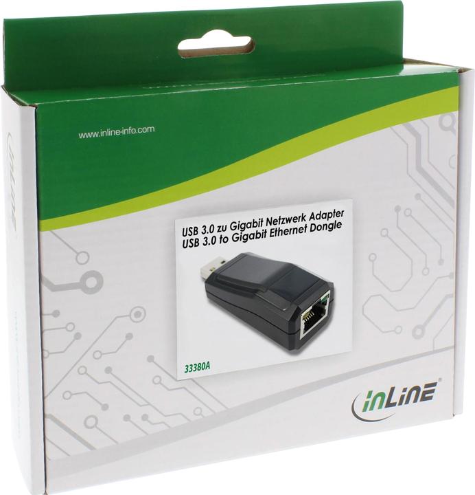 Productafbeelding InLine USB 3.0 netwerkadapter (USB, RJ45/LAN (1x))