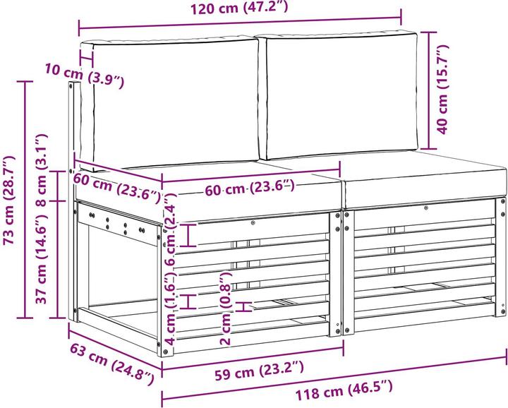 Actual product image vidaXL gartenmöbel