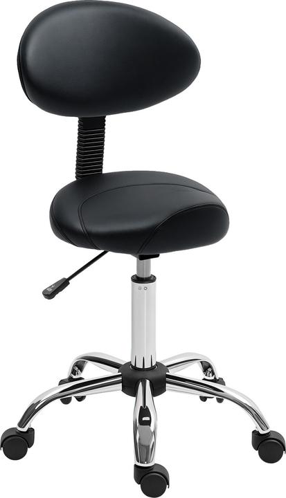 Produktbild Homcom Rollhocker Kunstleder, Schaumstoff Schwarz