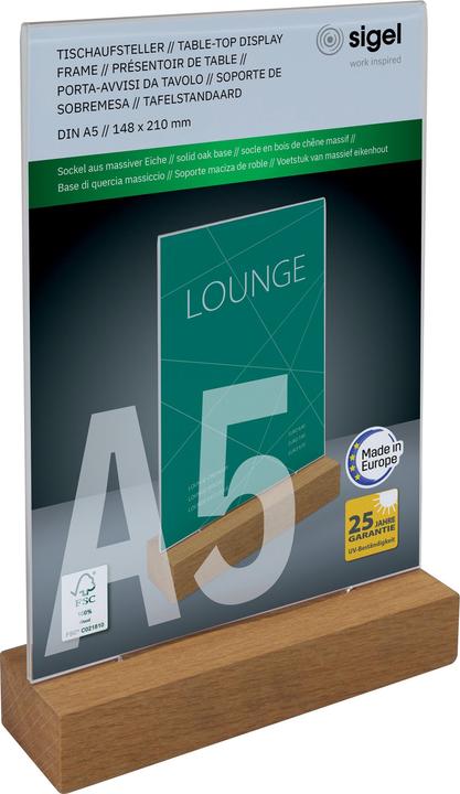Produktbild Sigel Tischaufsteller (148 x 210 mm)