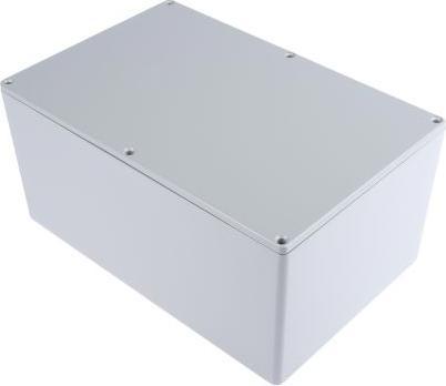 RS PRO Behuizing aluminium 222x146x106mm grijs (Huisvesting)