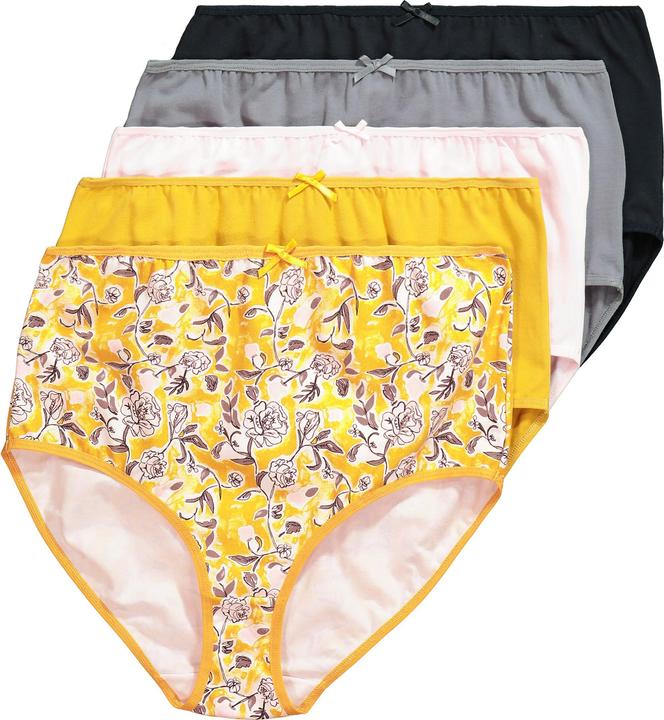 Actual product image Ulla Popken 5 Pack of Panties- Harvest Bloomscape (42, 44)