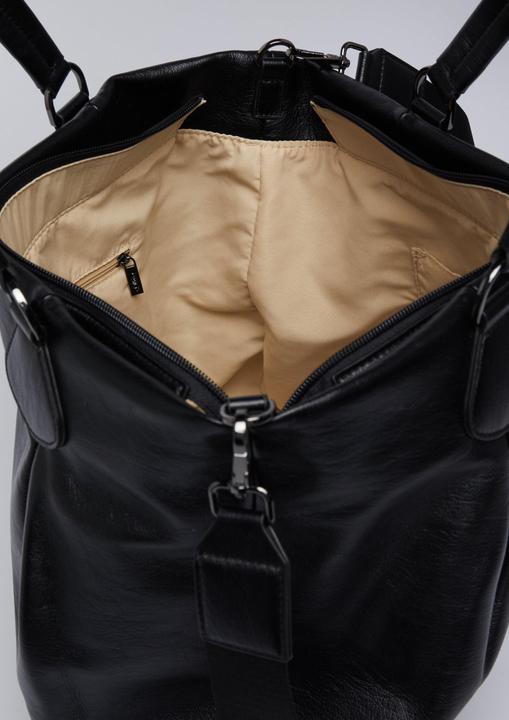 Produktbild s.Oliver Tasche Shopper aus Lederimitat mit Logoprägung und abnehmbarem Schultergurt