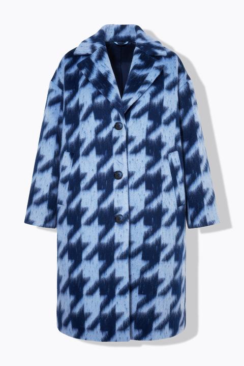 Actual product image Studio Untold Coat, oversize shape, houndstooth, lapel collar