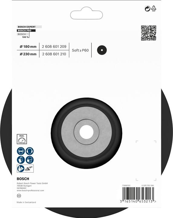 Actual product image Bosch Professional Zubehör PRO Backing Pad soft, 230 mm, M14, soft (P60)