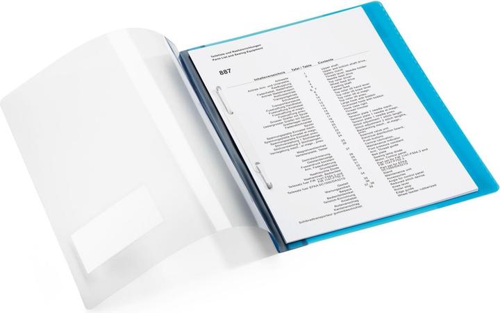 Actual product image Durable 25 plastic folders blue DIN A4 extra wide (A4+, 25x)