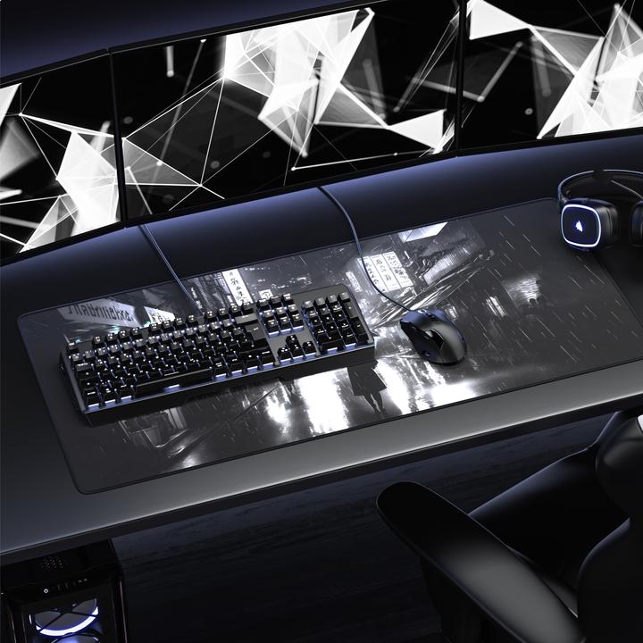 Image du produit Titanwolf Mauspad XXL Speed Mousepad 900 x 400 x 3 mm, abwaschbar, Geschwindigkeit & Präzision, Sumi-e Flower (XXL)