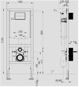 Produktbild Sanit WC-Element INEO PLUS BH 1120mm, behindertengerecht
