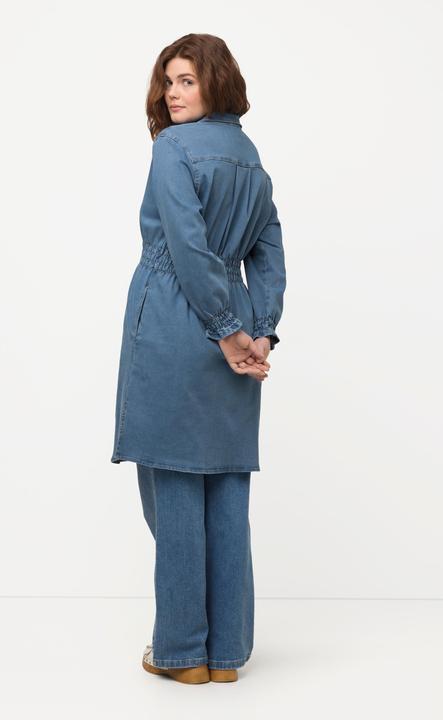 Produktbild Ulla Popken Long-Jeansjacke, tailliert, Hemdkragen (46, 48)