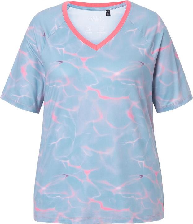 Actual product image Ulla Popken Quick Drying Short Sleeve Wavy Print Tee (58)