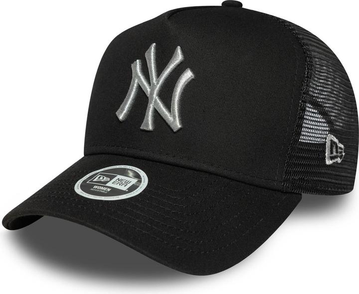 Actual product image New Era Damen Trucker Cap Metallic New York Yankees Schwarz