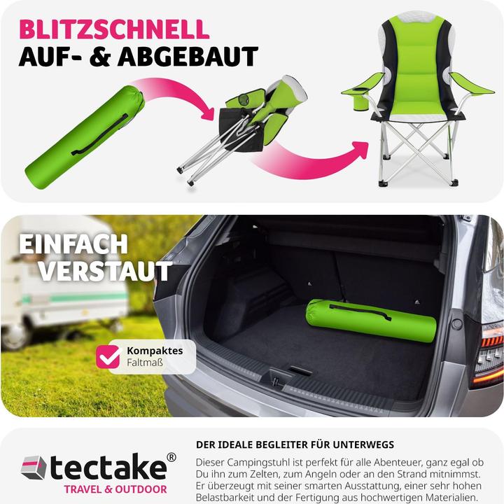 Produktbild tectake 2x Campingstuhl