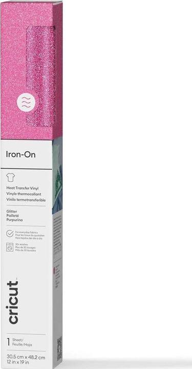Image du produit Cricut Aufbügelfolie Glitzer Iron-On 30.5 x 48.3 cm, Weiss