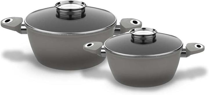 Actual product image Laguiole 4-piece non-stick cookware set with two forged knives (Frying pan, Pot)
