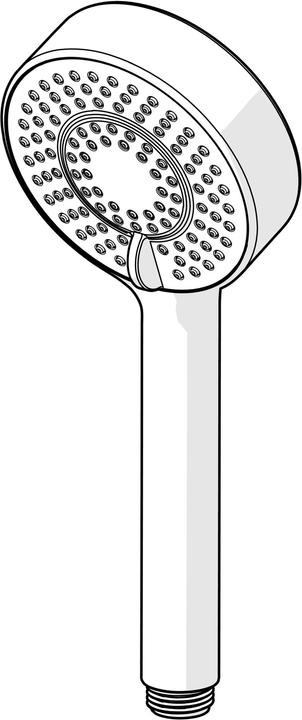 Produktbild Hansa Basicjet Handbrause, 3-strahlig schwarz matt (3 Strahlarten, 18 l/min)